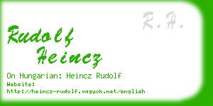 rudolf heincz business card